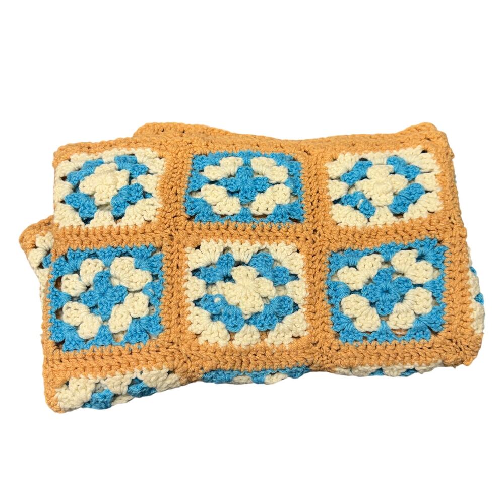 Granny Square Blanket Runner Handmade Classic Retro Look Afghan NWOT STYLE #3560